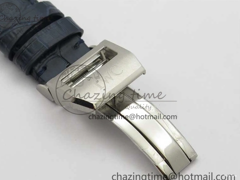 MIROTIME 0124 Supportive Big Pilot IW501008 “Boutique London” SS ZF Best Edition Blue Dial on Blue Leather Strap A 7106